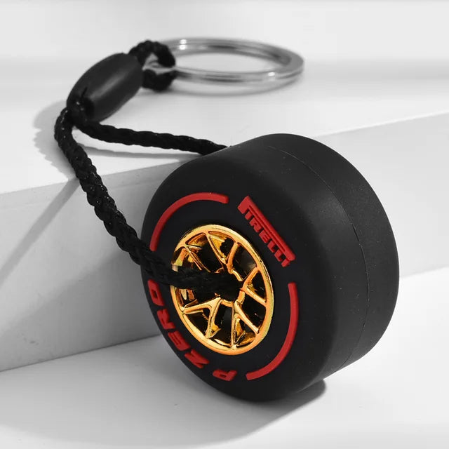 Mini F1 Tire Keychain