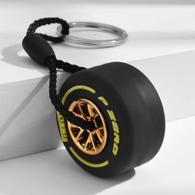 Mini F1 Tire Keychain