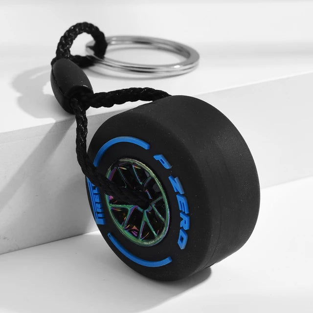 Mini F1 Tire Keychain