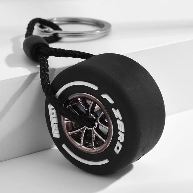 Mini F1 Tire Keychain