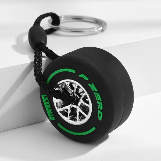 Mini F1 Tire Keychain