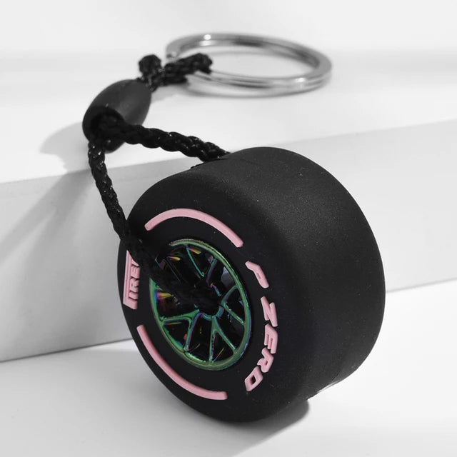 Mini F1 Tire Keychain