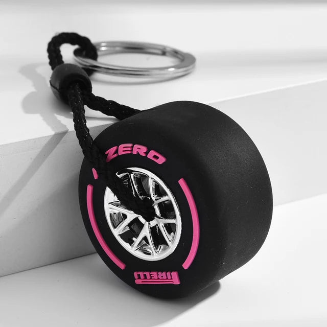 Mini F1 Tire Keychain