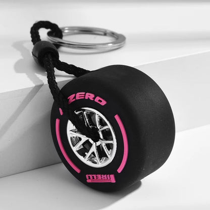 Mini F1 Tire Keychain