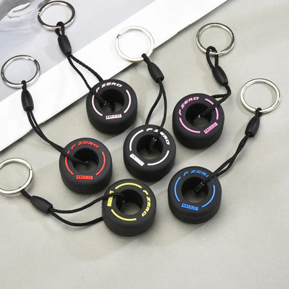 Mini F1 Tire Keychain